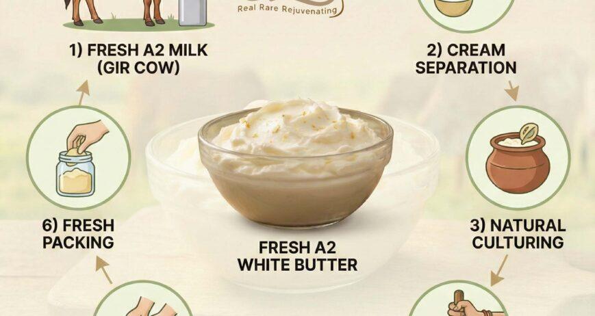 buy best affordable pure a2 white butter in dehradun