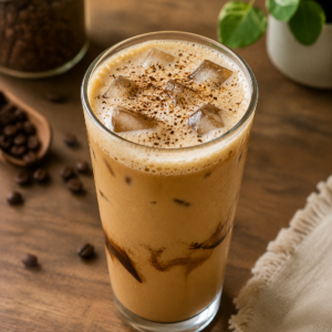 cold coffe glass of thick cold coffee made with pure a2 milk